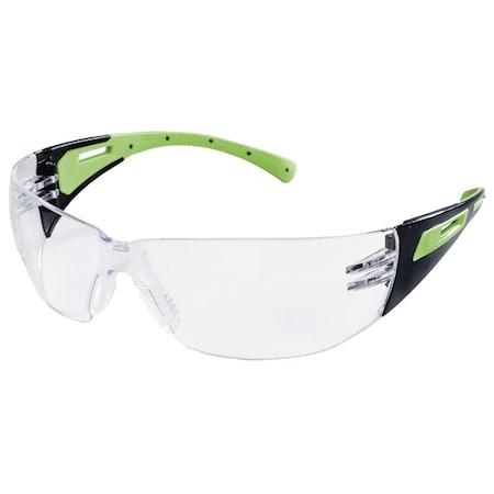 Sellstrom Advantage Plus, Safety Glasses, Anti-Scratch, Clear Lens, Black Frame, Half-Frame S71100